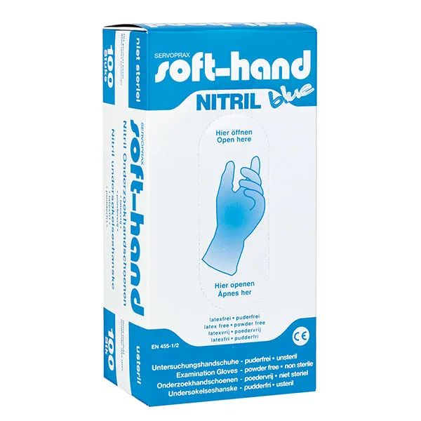 servocare-soft-hand-nitril-blue-untersuchungshandschuhe-puderfrei image 1