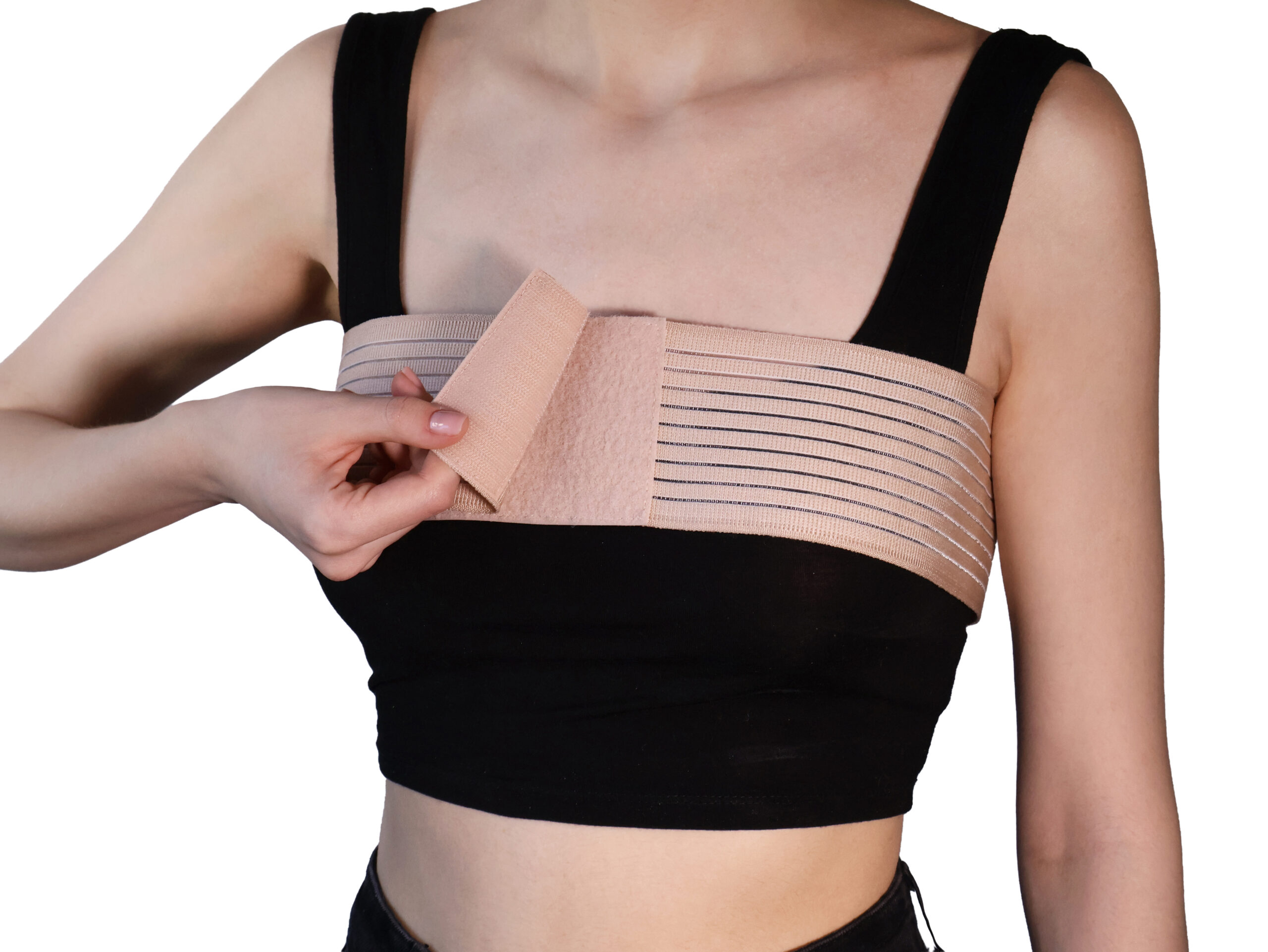 antar-at04009-stabilisierungsband-nach-brust-op-universal-schwarz-beige image 2