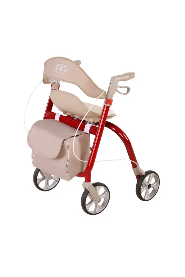 antar-reha-rollator-at51139-mit-sitz-tasche-und-feststellbremse image 1