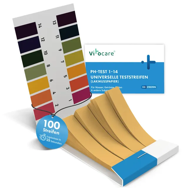vitocare-ph-teststreifen-100x-1-14-f-r-wasser-und-alltag image 1