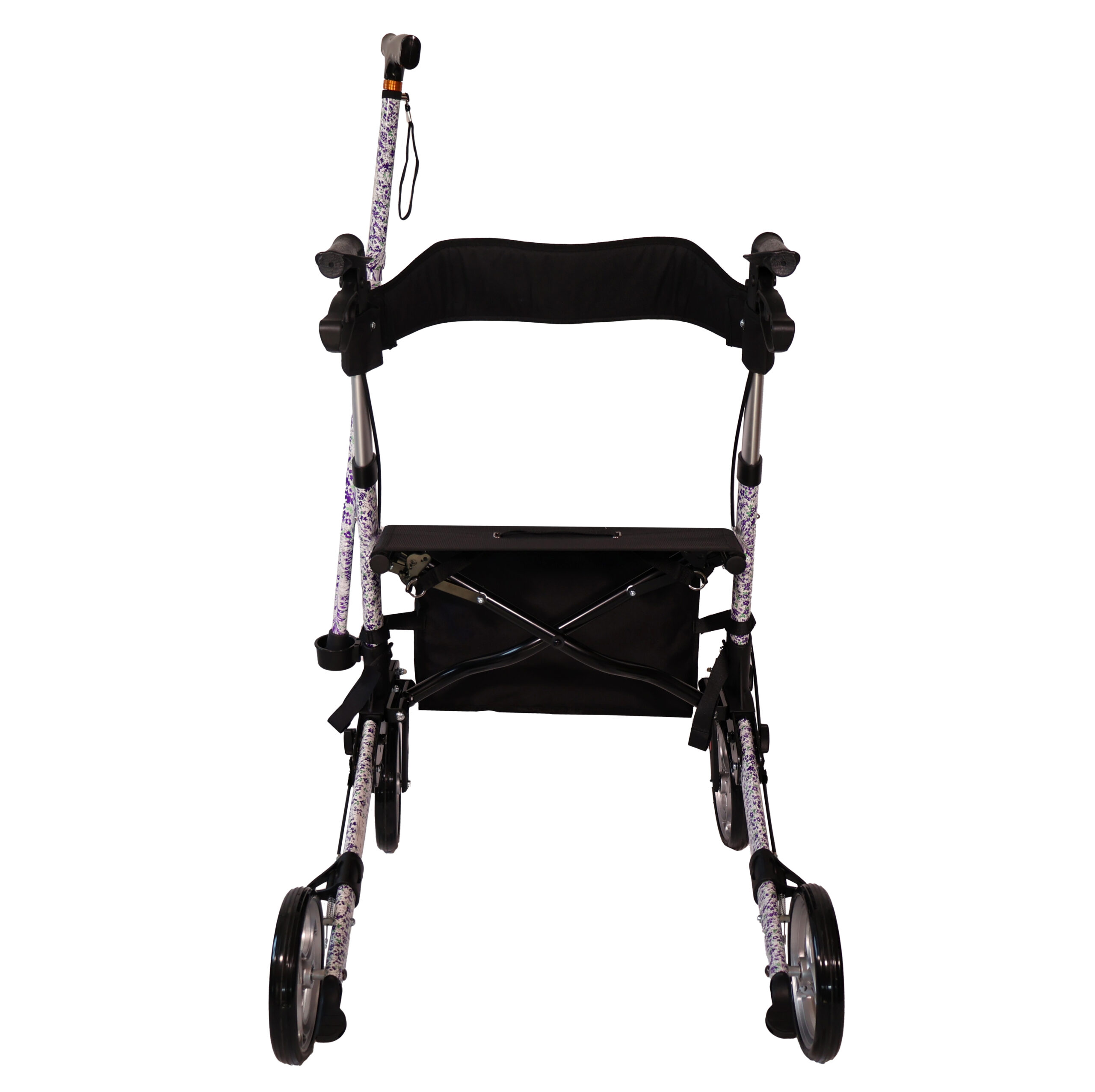 antar-at51006c-aluminium-rollator-vierrad-mit-sitz-tasche-und-stock image 4