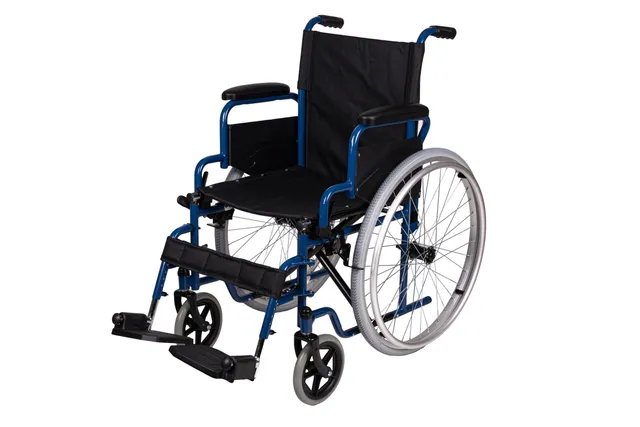 antar-at52308-rollstuhl-standard-stahl-rollstuhl-blau image 1
