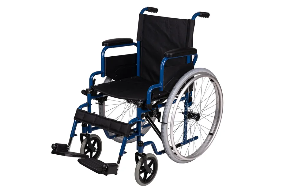 antar-at52308-rollstuhl-standard-stahl-rollstuhl-blau image 1
